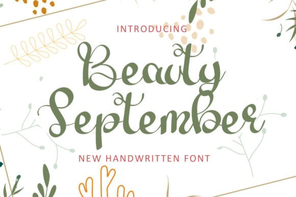 Beauty September: A Delicate Script Font for Digital Design
