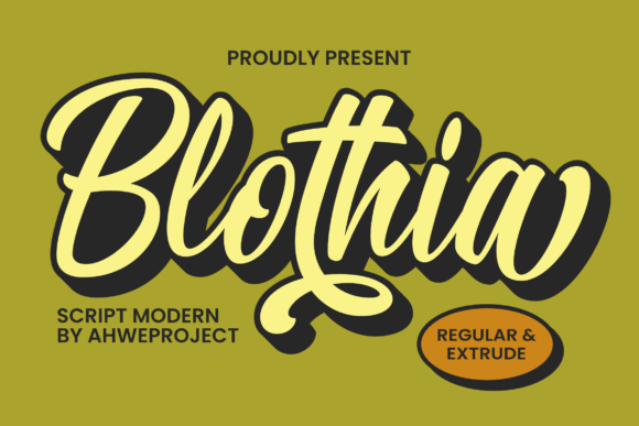 Blothia: A Dynamic Brush Script Font for Digital Branding