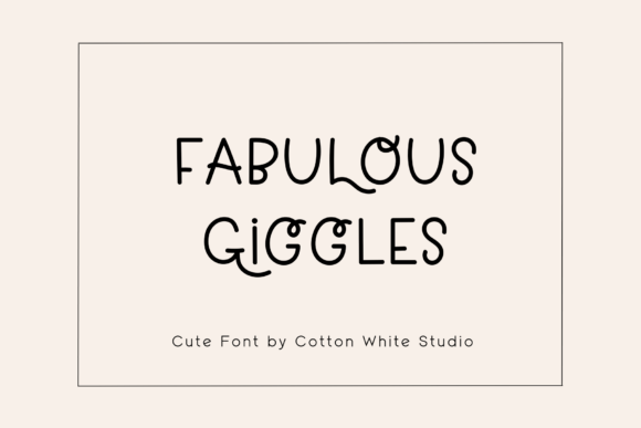Fabulous Giggles: A Warm Typeface for Editorial Projects