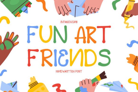 Fun Art Friends Font: A Playful Handwritten Typeface for Small Businesses