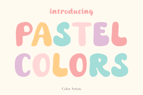 Pastel Colors Font: A Gentle Touch for Your Brand