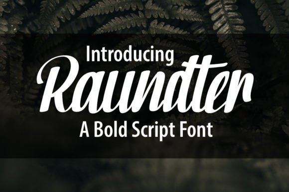 Raundter: A Bold Script Font for Digital Expression