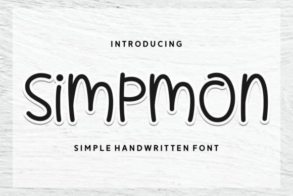 Simpmon: A Clean Handwritten Font for Creative Products
