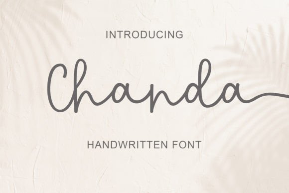 Testing the Chanda Script Font for a Modern Brand Identity